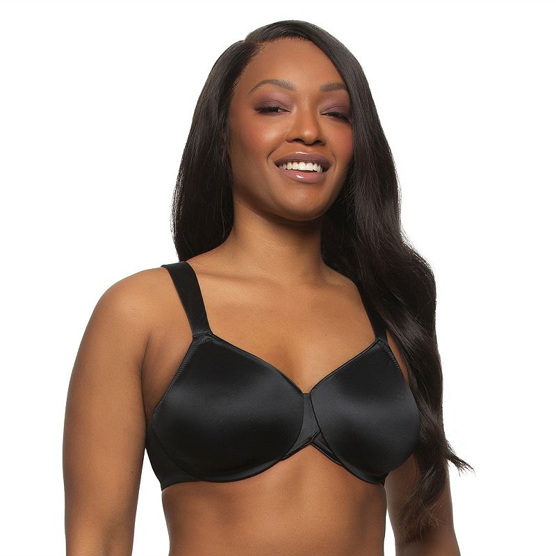 Women's Paramour by Felina Stellar Stretch Satin Bra 215179, Size: 34 D, Black