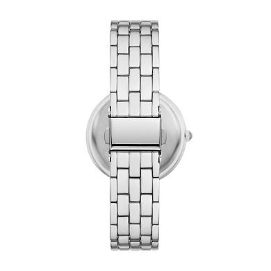 Folio Women's Silver Watch & Blue Crystal Bracelet Set