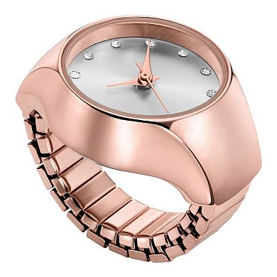 Folio Women's Rose Gold Stackable Ring Watch Set