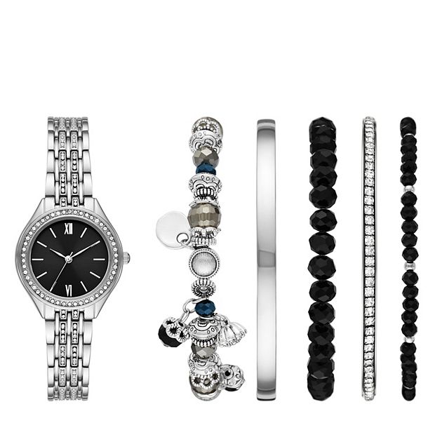 Beautiful Folio Women\'s Silver Tone Stackable Accessory Watch Set New In Box Folio Women main image 4