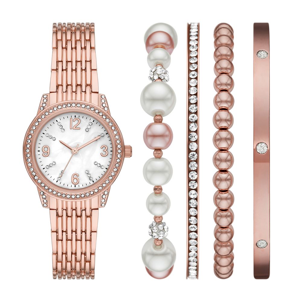 Rose Gold Watches At Kohl's Folio Women's Rose Gold Stackable