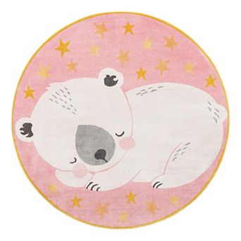 Unique Loom Nap Time Whimsy Kids Throw or Area Rug