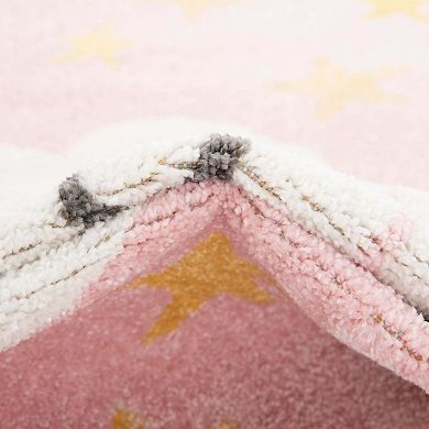 Unique Loom Nap Time Whimsy Kids Throw or Area Rug