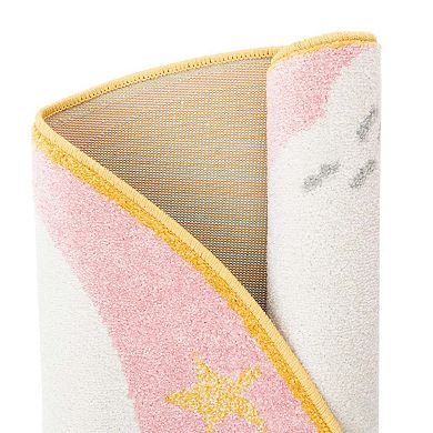 Unique Loom Nap Time Whimsy Kids Throw or Area Rug