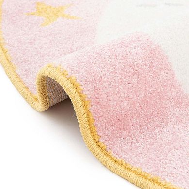 Unique Loom Nap Time Whimsy Kids Throw or Area Rug