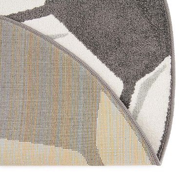 Unique Loom Soccer Ball Whimsy Kids Throw or Area Rug