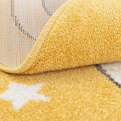 Unique Loom Penny Whimsy Kids Throw or Area Rug