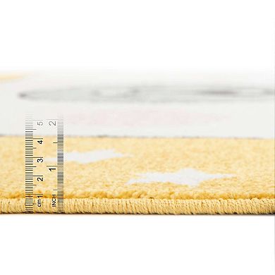 Unique Loom Penny Whimsy Kids Throw or Area Rug