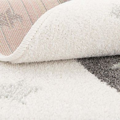 Unique Loom Friendly Lion Whimsy Kids Throw or Area Rug