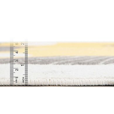 Unique Loom Friendly Lion Whimsy Kids Throw or Area Rug