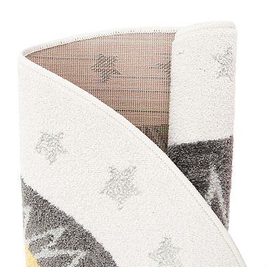 Unique Loom Friendly Lion Whimsy Kids Throw or Area Rug