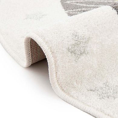 Unique Loom Friendly Lion Whimsy Kids Throw or Area Rug