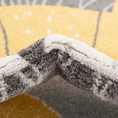 Unique Loom Friendly Lion Whimsy Kids Throw or Area Rug