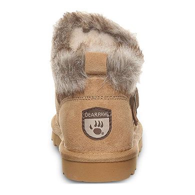 Bearpaw Jasmine Girls' Faux Fur Collared Ankle Boots