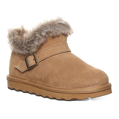 Bearpaw Jasmine Girls Faux Fur Collared Ankle Boots