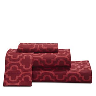 SUPERIOR Flannel Cotton Trellis Deep Pocket Sheet Set