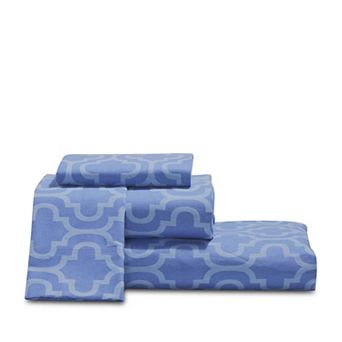 SUPERIOR Flannel Cotton Trellis Deep Pocket Sheet Set