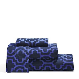 SUPERIOR Flannel Cotton Trellis Deep Pocket Sheet Set