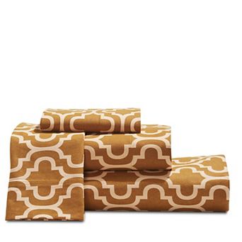 SUPERIOR Flannel Cotton Trellis Deep Pocket Sheet Set