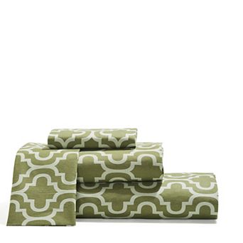 SUPERIOR Flannel Cotton Trellis Deep Pocket Sheet Set