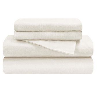 SUPERIOR Flannel Cotton Solid Deep Pocket Sheet Set