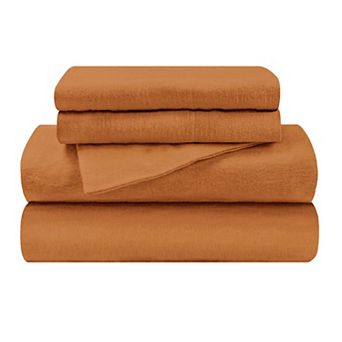 SUPERIOR Flannel Cotton Solid Deep Pocket Sheet Set