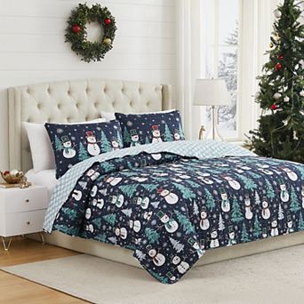 Avanti Snowman Quilt Set with Shams