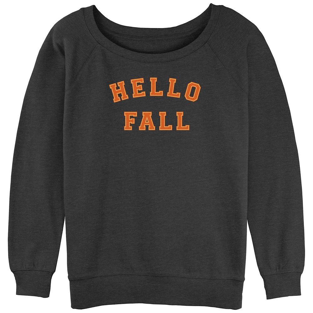 Juniors' Hello Fall Graphic Pullover