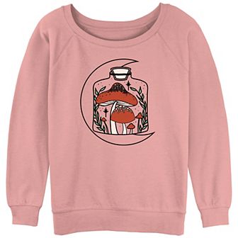 Juniors' Mushrooms In A Jar Graphic Pullover