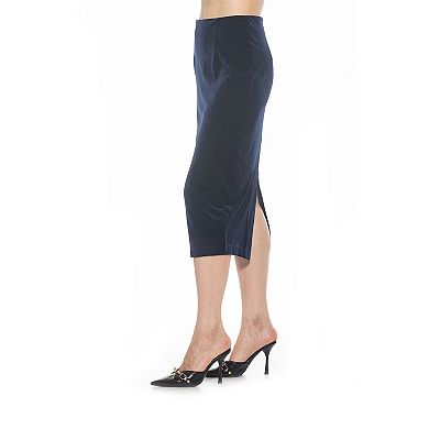 Women's ALEXIA ADMOR Jayden Velvet Midi Skirt