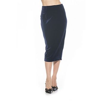 Women's ALEXIA ADMOR Jayden Velvet Midi Skirt