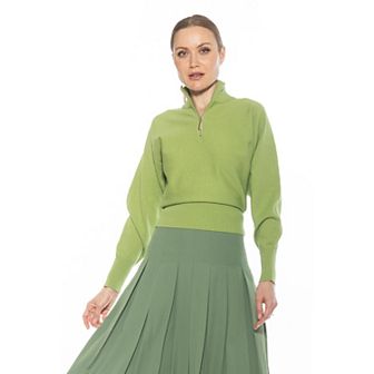 Women's ALEXIA ADMOR Niko Turtleneck Sweater with Front Zipper Detail