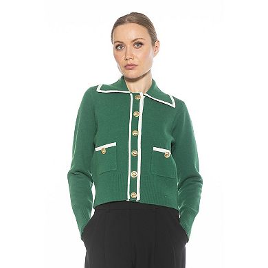 Women's ALEXIA ADMOR Mari Long Sleeve Button Detail Sweater Jacket