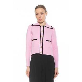 Women's ALEXIA ADMOR Mari Long Sleeve Button Detail Sweater Jacket