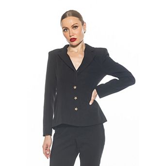 Women's ALEXIA ADMOR Gwen Star Button Fitted Jacket