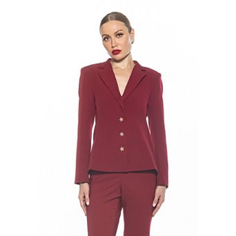 Women's ALEXIA ADMOR Gwen Star Button Fitted Jacket