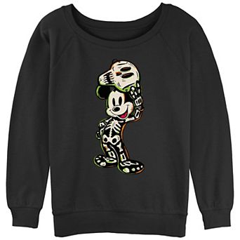 Disney's Mickey Mouse Skeleton Juniors' Graphic Pullover