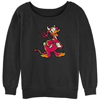 Disney's Donald Duck Devil Juniors' Graphic Pullover