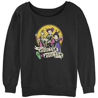 Disney's Hocus Pocus Sanderson Sisters Moonlight Retro Juniors' Graphic Pullover