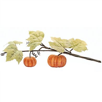 Perfect for Your Fall Home Decor Maple Leaf Pumpkin Vine Set of 2 with Pumpkin Accents