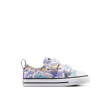 Converse Girls' CTAS Dino Party Easy-On Velcro Sneakers