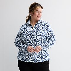 Womens Croft & Barrow Zip Neck Tops, Clothing | Kohl's