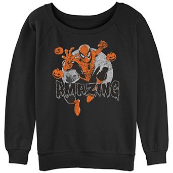 Juniors' Marvel Spider-Man Amazing Halloween Graphic Pullover
