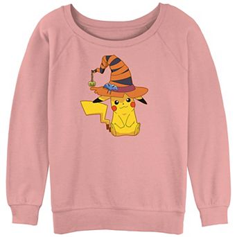 Juniors' Pokemon Pikachu Wearing Witch Hat Graphic Pullover