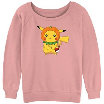 Juniors' Pokemon Pikachu Pumpkin Hat Graphic Pullover