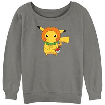 Juniors' Pokemon Pikachu Pumpkin Hat Graphic Pullover