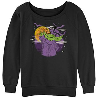 Juniors' Star Wars The Mandalorian The Child Spooky Night Graphic Pullover