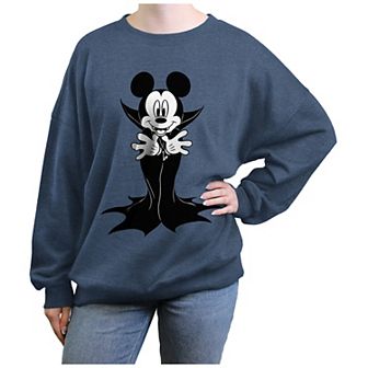 Disney's Mickey Mouse Vampire Juniors' Oversized Graphic Pullover