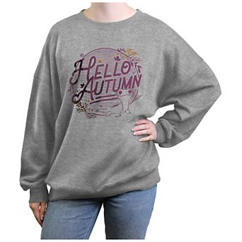 Disney's Frozen 2 Hello Autumn Juniors' Oversized Graphic Pullover