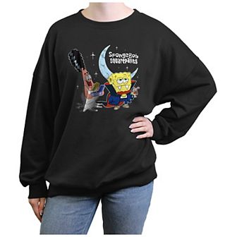 Juniors' Nickelodeon SpongeBob SquarePants Halloween Buddies Oversized Graphic Pullover